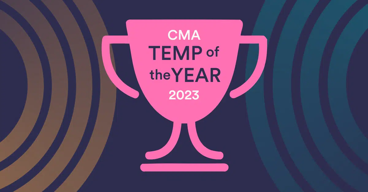 Temp of the Year Award 2023 - CMA Recruitment Group
