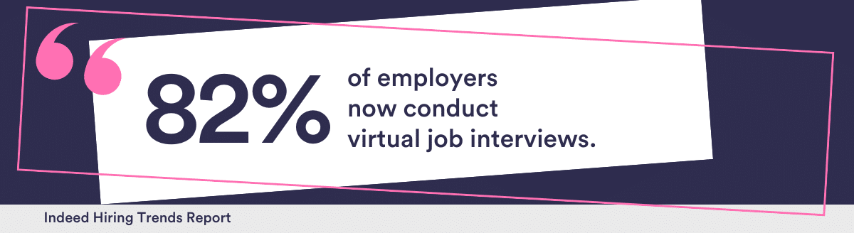 82% of employers now use virtual interviews. Indeed